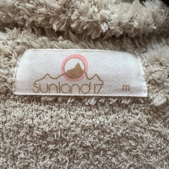 Sunland 17 Oversized Cozy‎ Button-Up Fleece Cardigan Cream Women's Size Medium - Picture 6 of 6